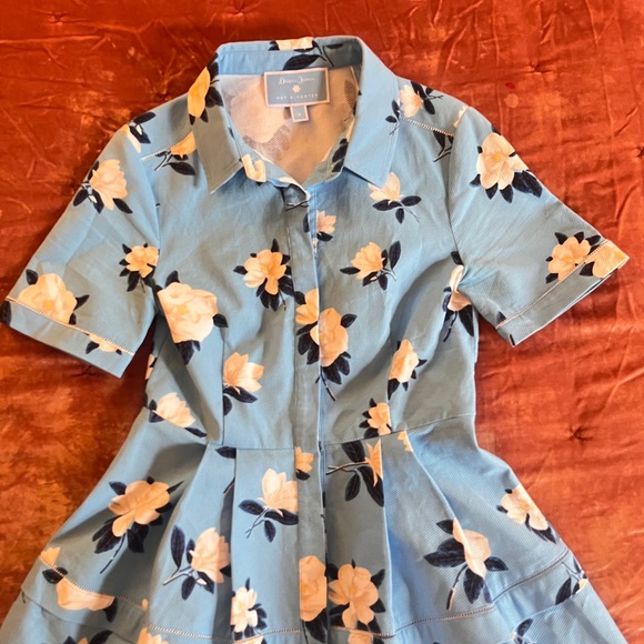 Draper James Blue Floral Midi Dress - Picture 3 of 4